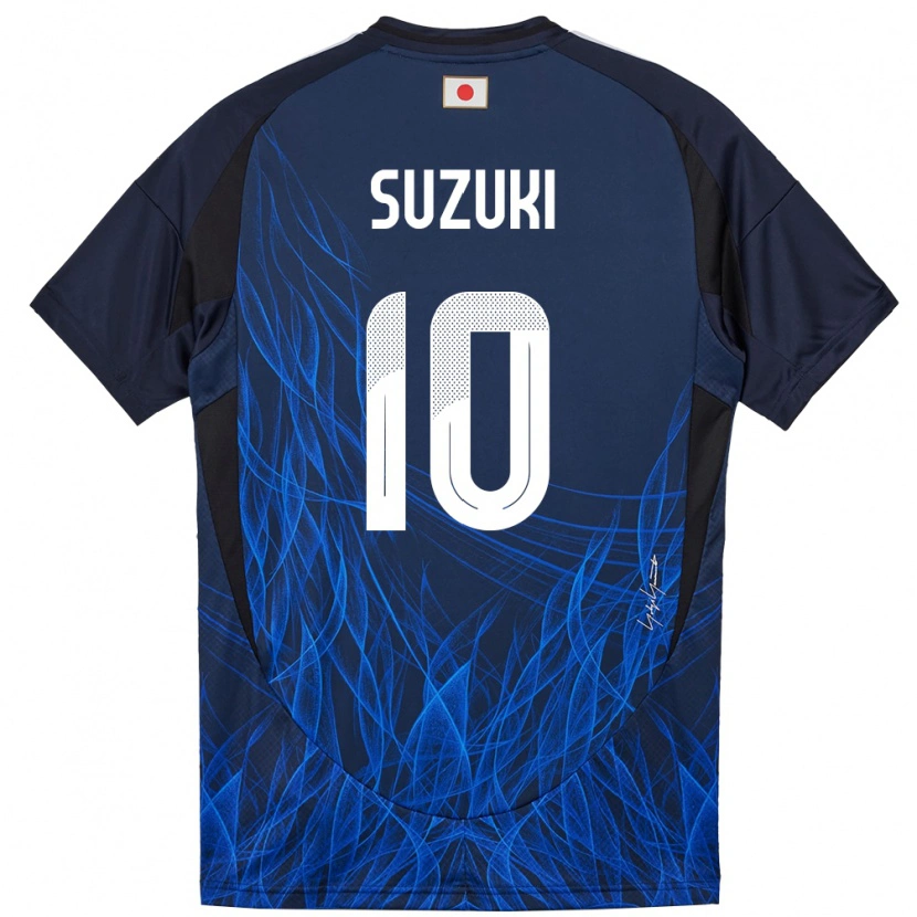 Danxen Børn Japan Yuito Suzuki #10 Mørkeblå Hjemmebane Spillertrøjer 24-26 Trøje T-Shirt