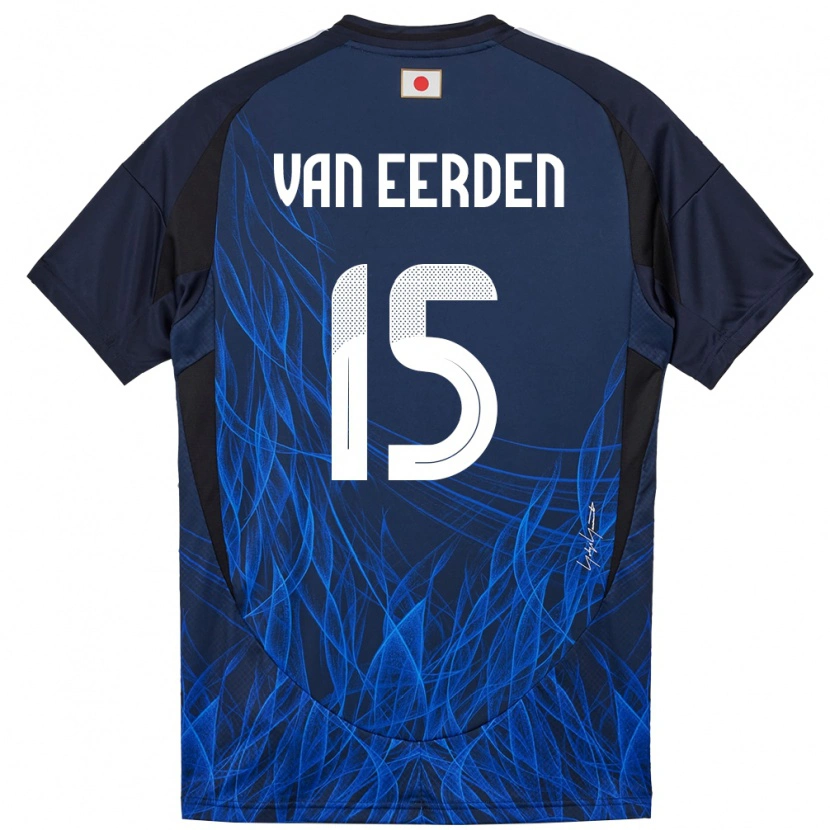 Danxen Børn Japan Shawn Van Eerden #15 Mørkeblå Hjemmebane Spillertrøjer 24-26 Trøje T-Shirt