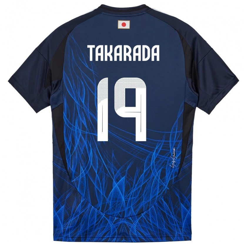 Danxen Børn Japan Saori Takarada #19 Mørkeblå Hjemmebane Spillertrøjer 24-26 Trøje T-Shirt