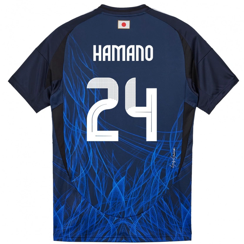 Danxen Børn Japan Maika Hamano #24 Mørkeblå Hjemmebane Spillertrøjer 24-26 Trøje T-Shirt