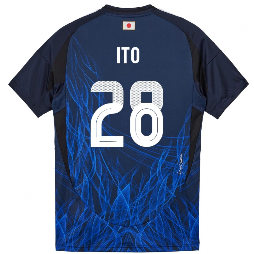 Danxen Børn Japan Hiroki Ito #28 Mørkeblå Hjemmebane Spillertrøjer 24-26 Trøje T-Shirt