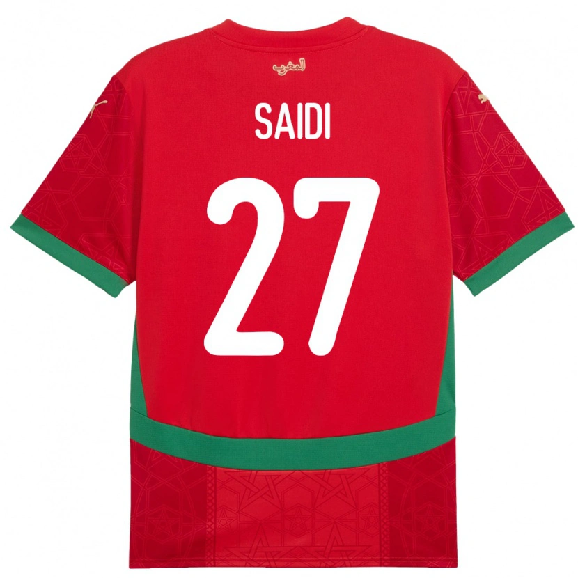 Danxen Børn Marokko Yahya Saidi #27 Rød Hjemmebane Spillertrøjer 24-26 Trøje T-Shirt