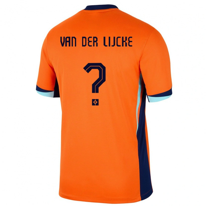 Danxen Børn Holland Donny Van Der Lijcke #0 Orange Hjemmebane Spillertrøjer 24-26 Trøje T-Shirt