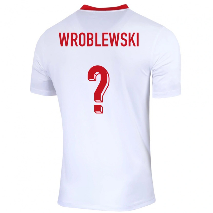 Danxen Børn Polen Michal Wroblewski #0 Hvid Hjemmebane Spillertrøjer 24-26 Trøje T-Shirt