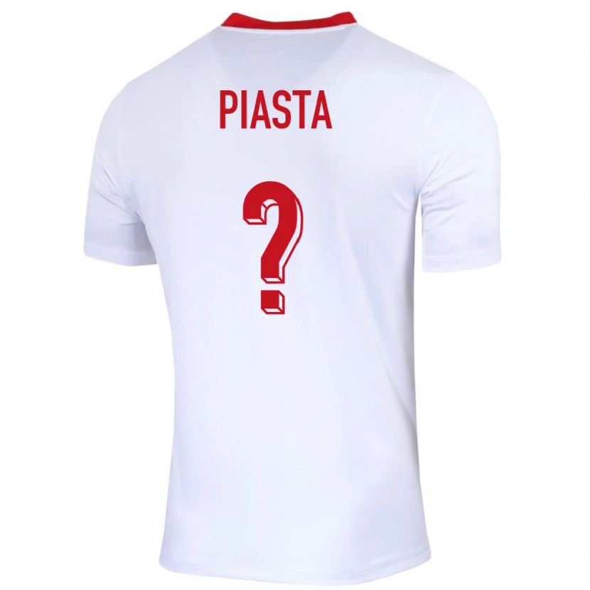 Danxen Børn Polen Szymon Piasta #0 Hvid Hjemmebane Spillertrøjer 24-26 Trøje T-Shirt