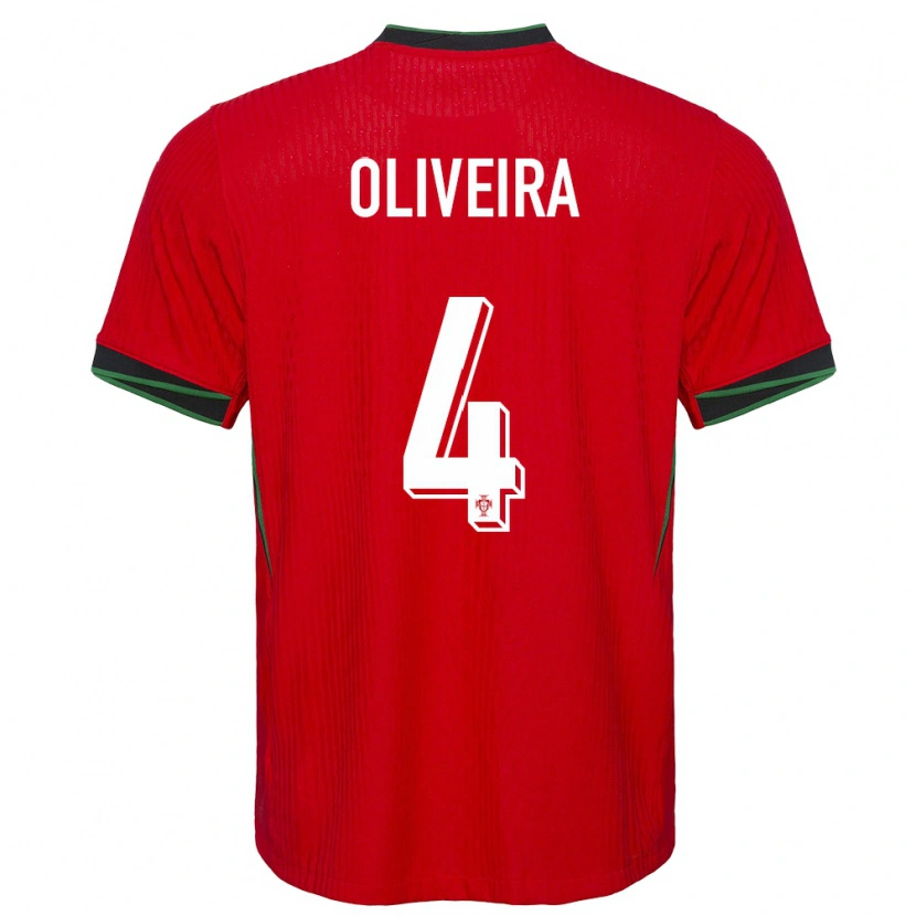 Danxen Børn Portugal Gonçalo Oliveira #4 Rød Hjemmebane Spillertrøjer 24-26 Trøje T-Shirt