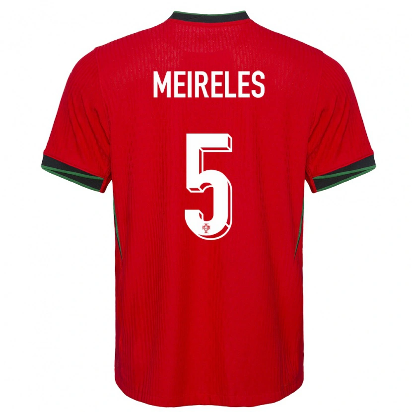 Danxen Børn Portugal Afonso Meireles #5 Rød Hjemmebane Spillertrøjer 24-26 Trøje T-Shirt