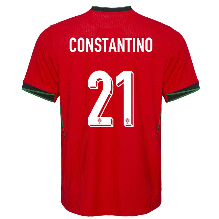 Danxen Børn Portugal Simão Constantino #21 Rød Hjemmebane Spillertrøjer 24-26 Trøje T-Shirt