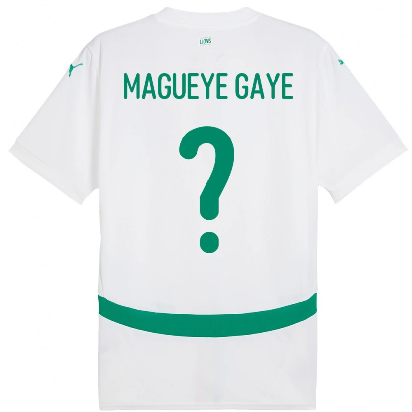 Danxen Børn Senegal Papa Magueye Gaye #0 Hvid Hjemmebane Spillertrøjer 24-26 Trøje T-Shirt