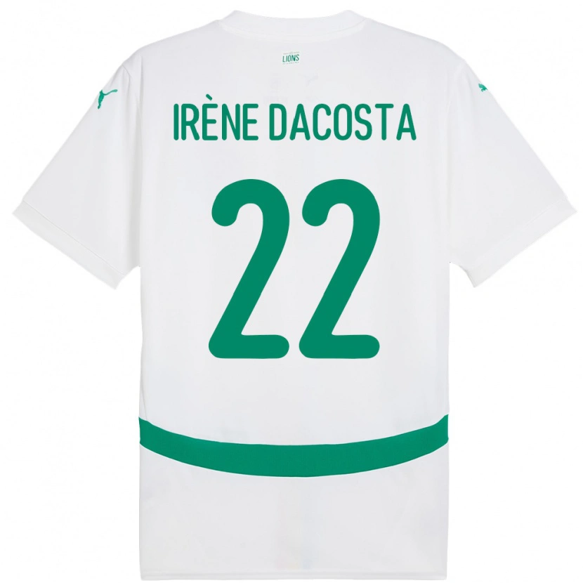 Danxen Børn Senegal Gladys Irene Dacosta #22 Hvid Hjemmebane Spillertrøjer 24-26 Trøje T-Shirt