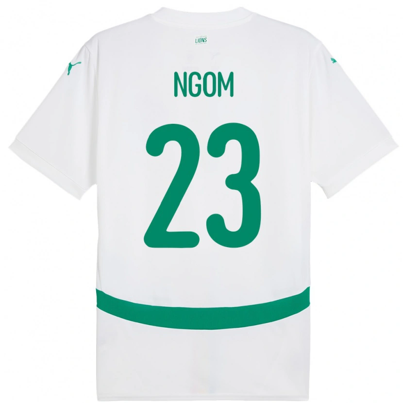 Danxen Børn Senegal Astou Ngom #23 Hvid Hjemmebane Spillertrøjer 24-26 Trøje T-Shirt