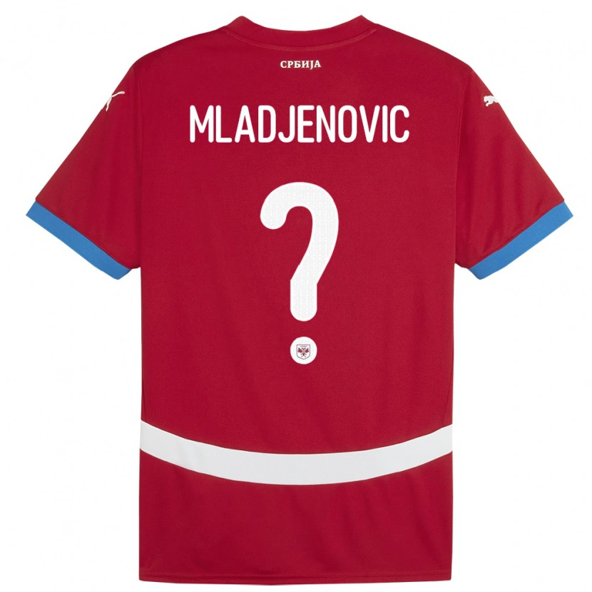 Danxen Børn Serbien Uros Mladjenovic #0 Rød Hjemmebane Spillertrøjer 24-26 Trøje T-Shirt