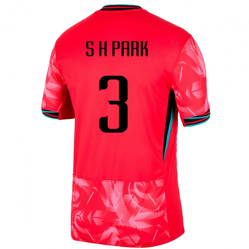 Danxen Børn Sydkorea Sang-Hyeon Park #3 Rød Hjemmebane Spillertrøjer 24-26 Trøje T-Shirt