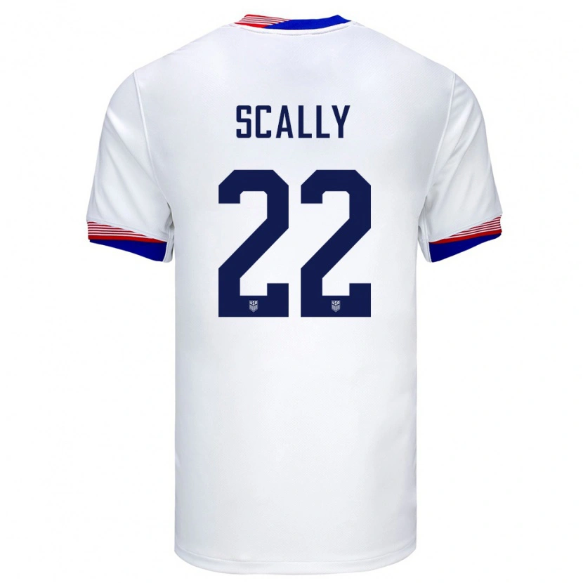 Danxen Børn Usa Joe Scally #22 Hvid Hjemmebane Spillertrøjer 24-26 Trøje T-Shirt
