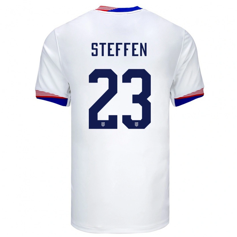 Danxen Børn Usa Zack Steffen #23 Hvid Hjemmebane Spillertrøjer 24-26 Trøje T-Shirt