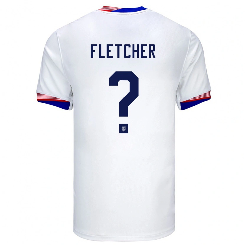 Danxen Børn Usa Kristian Fletcher #0 Hvid Hjemmebane Spillertrøjer 24-26 Trøje T-Shirt