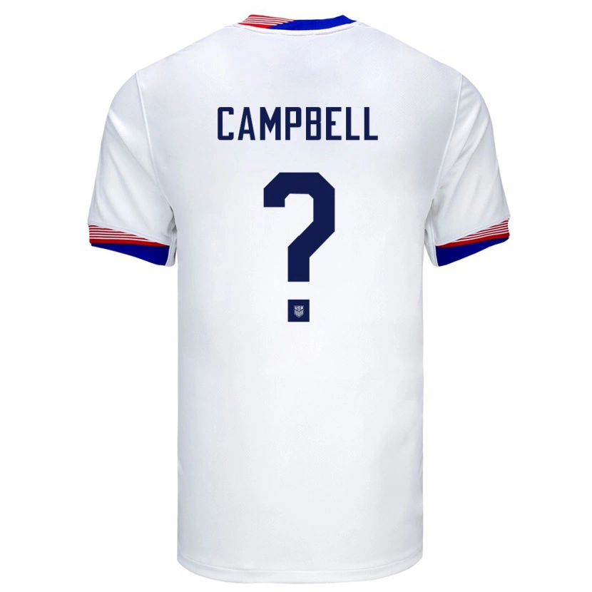 Danxen Børn Usa Cole Campbell #0 Hvid Hjemmebane Spillertrøjer 24-26 Trøje T-Shirt