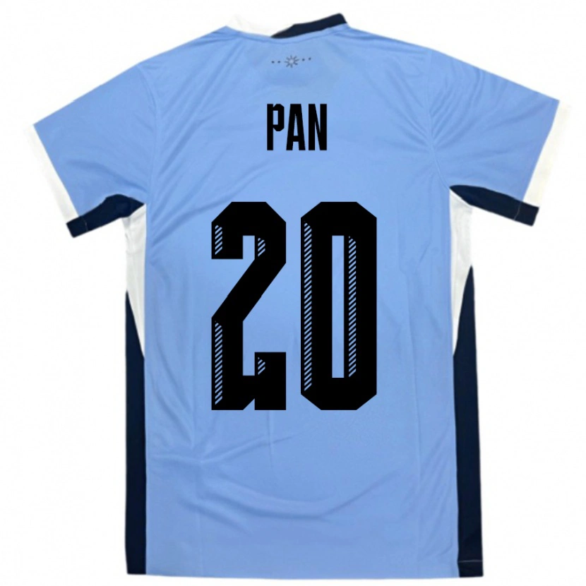 Danxen Børn Uruguay Gonzalo Pan #20 Hvid Sort Hjemmebane Spillertrøjer 24-26 Trøje T-Shirt