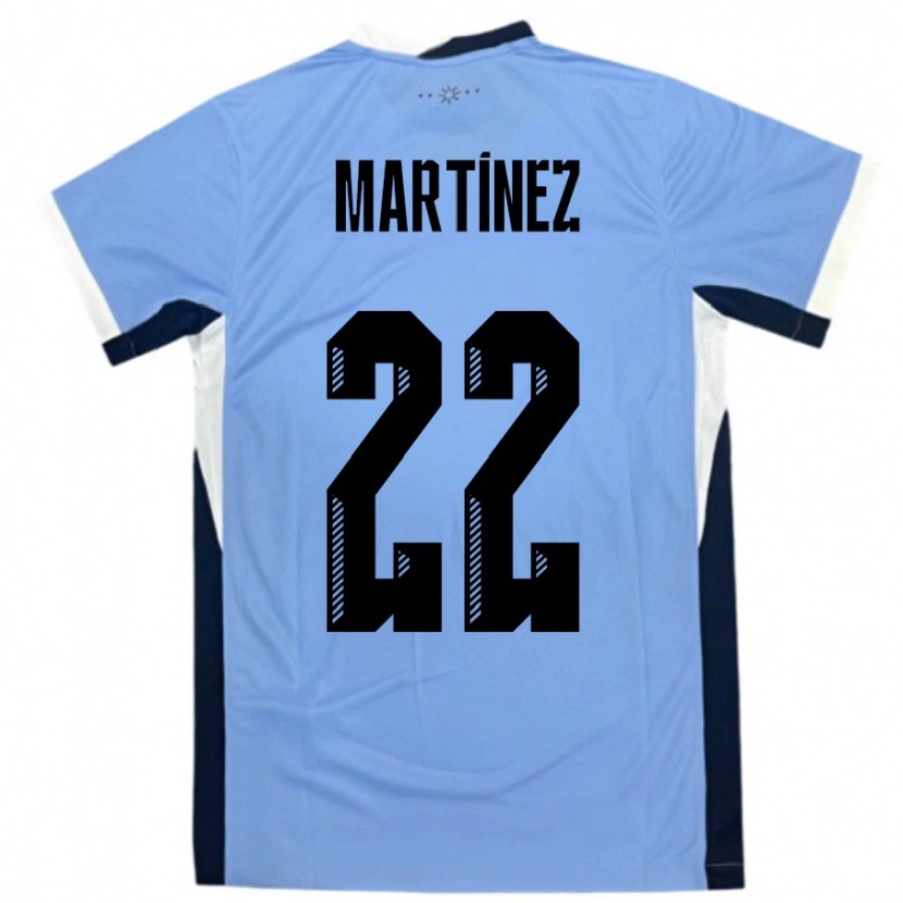 Danxen Børn Uruguay Fredy Martínez #22 Hvid Sort Hjemmebane Spillertrøjer 24-26 Trøje T-Shirt