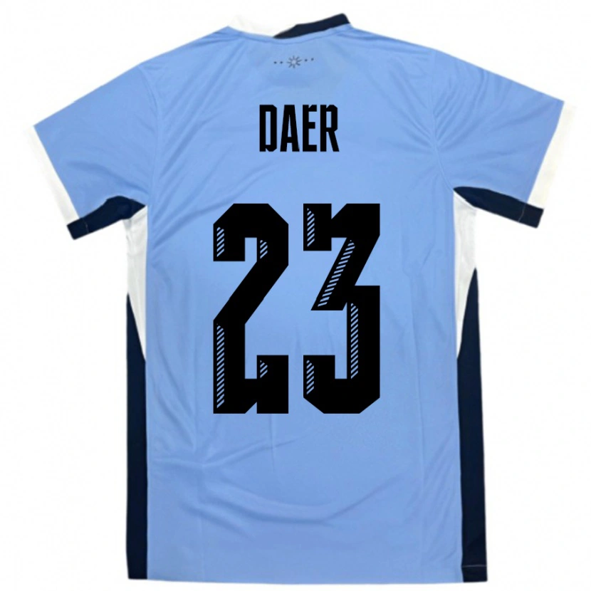 Danxen Børn Uruguay Zulma Daer #23 Hvid Sort Hjemmebane Spillertrøjer 24-26 Trøje T-Shirt