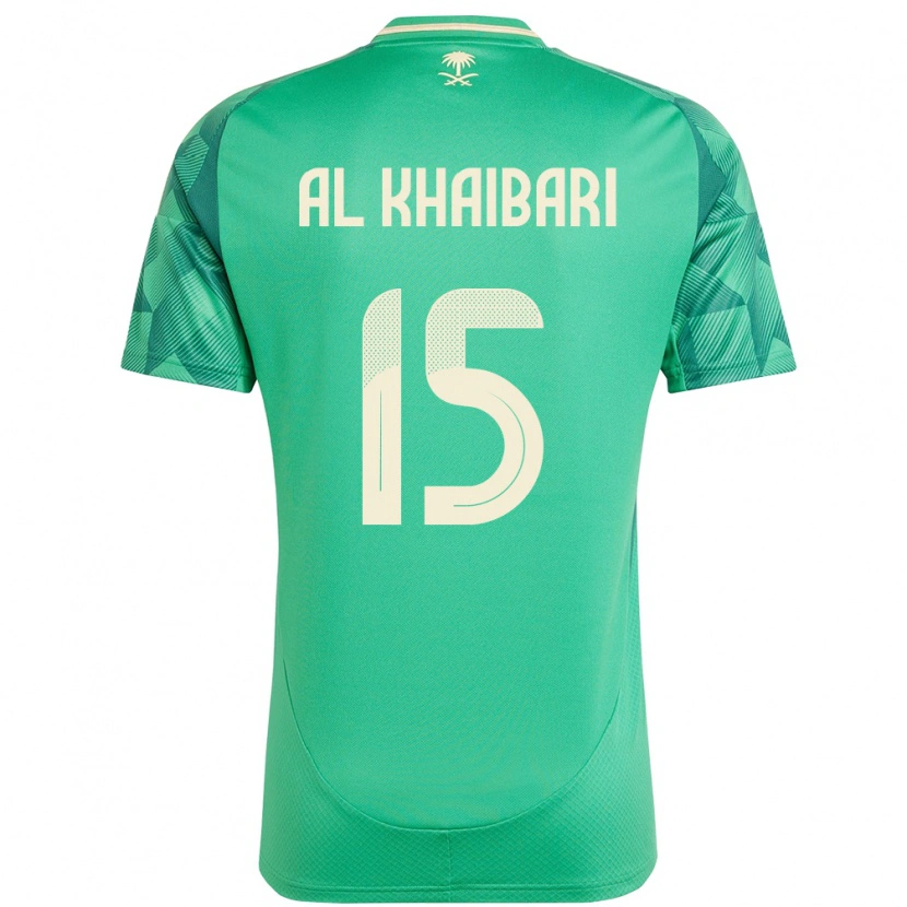 Danxen Børn Saudi-Arabien Abdullah Al-Khaibari #15 Grøn Hjemmebane Spillertrøjer 24-26 Trøje T-Shirt
