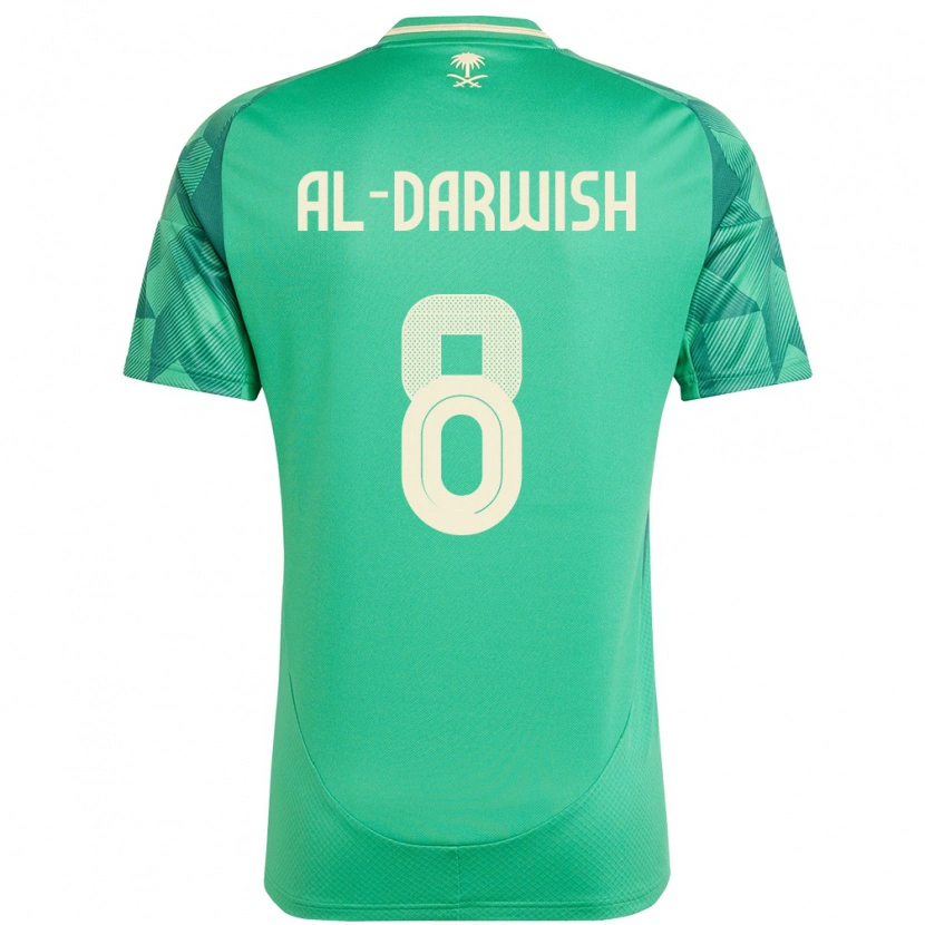Danxen Børn Saudi-Arabien Mohammed Al-Darwish #8 Grøn Hjemmebane Spillertrøjer 24-26 Trøje T-Shirt