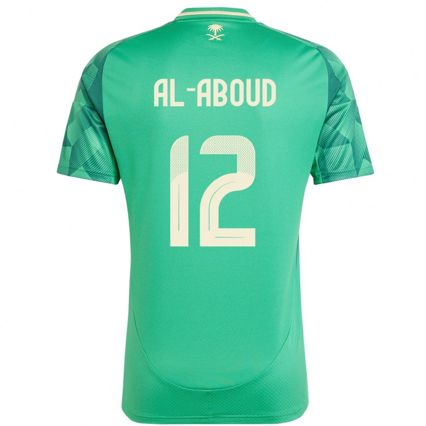 Danxen Børn Saudi-Arabien Mehdi Al-Aboud #12 Grøn Hjemmebane Spillertrøjer 24-26 Trøje T-Shirt
