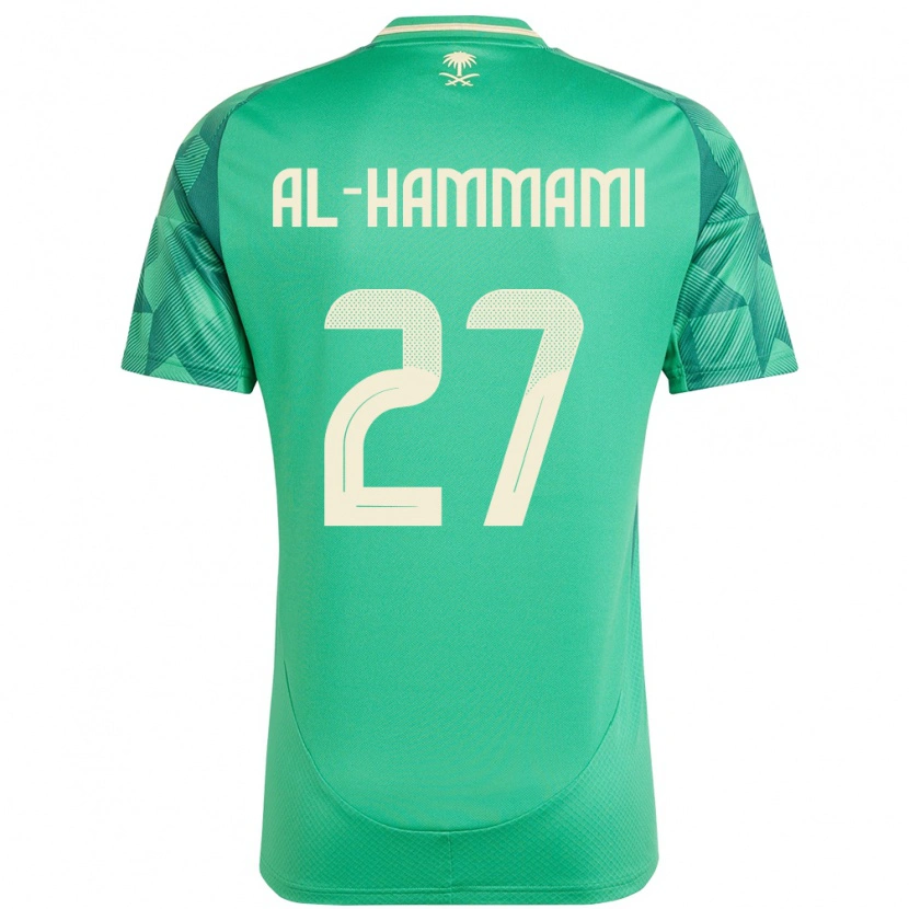 Danxen Børn Saudi-Arabien Hammam Al-Hammami #27 Grøn Hjemmebane Spillertrøjer 24-26 Trøje T-Shirt