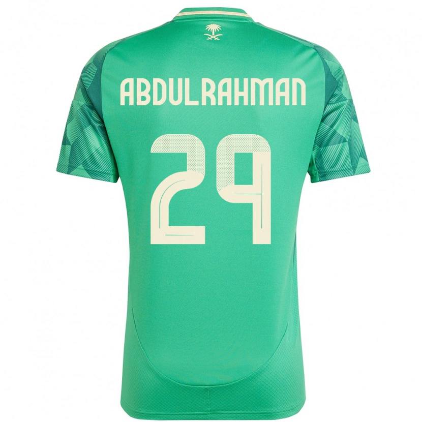 Danxen Børn Saudi-Arabien Mohammed Abdulrahman #29 Grøn Hjemmebane Spillertrøjer 24-26 Trøje T-Shirt