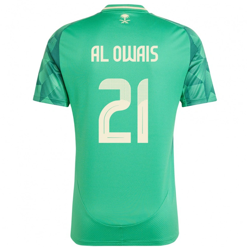 Danxen Børn Saudi-Arabien Mohammed Al Owais #21 Grøn Hjemmebane Spillertrøjer 24-26 Trøje T-Shirt