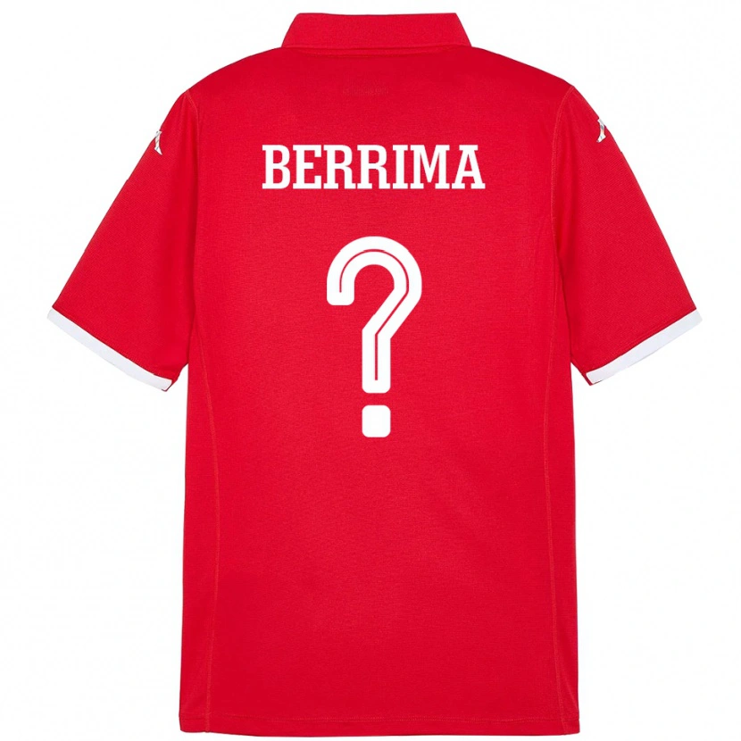 Danxen Børn Tunesien Zied Berrima #0 Rød Hjemmebane Spillertrøjer 24-26 Trøje T-Shirt