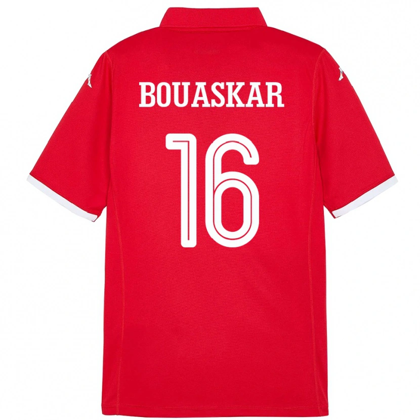 Danxen Børn Tunesien Slim Bouaskar #16 Rød Hjemmebane Spillertrøjer 24-26 Trøje T-Shirt