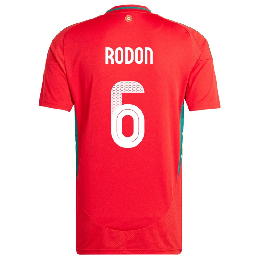 Danxen Børn Wales Joe Rodon #6 Rød Hjemmebane Spillertrøjer 24-26 Trøje T-Shirt