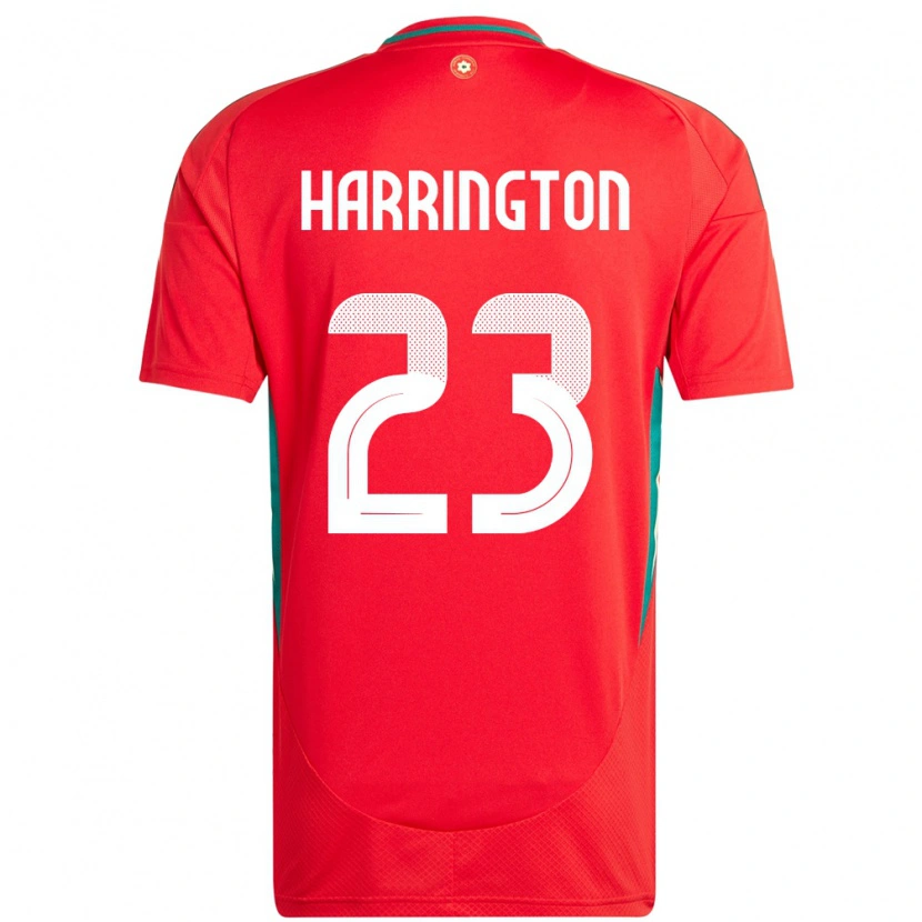 Danxen Børn Wales David Harrington #23 Rød Hjemmebane Spillertrøjer 24-26 Trøje T-Shirt