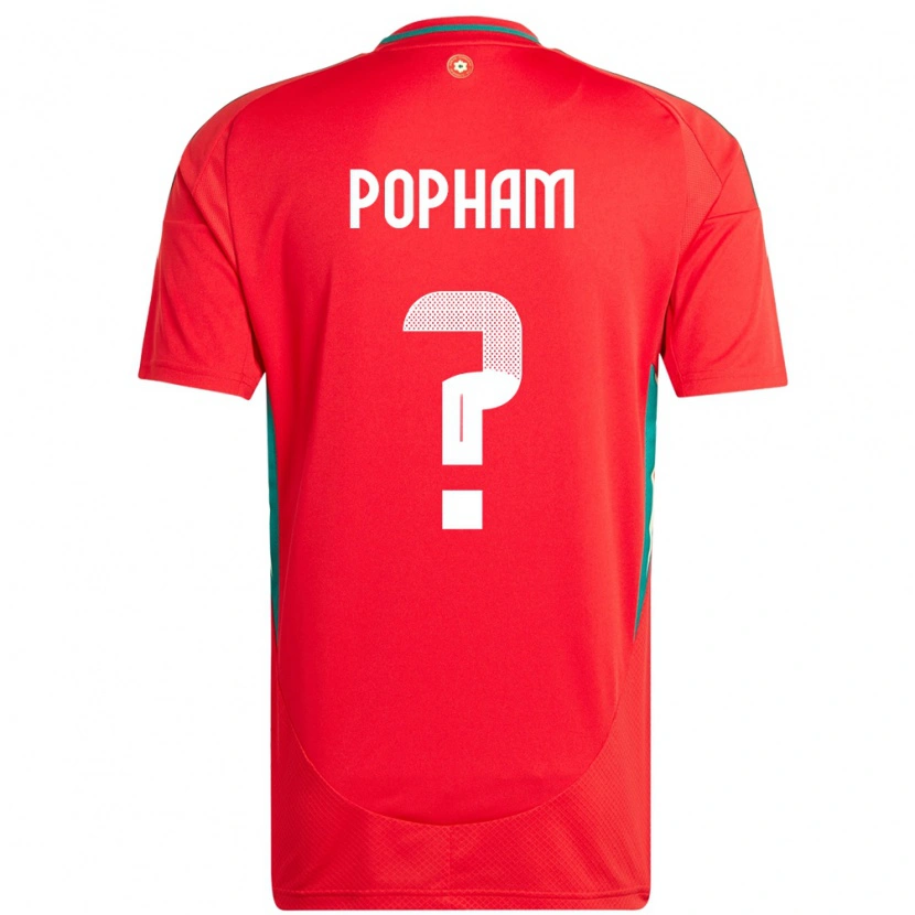 Danxen Børn Wales Brogan Popham #0 Rød Hjemmebane Spillertrøjer 24-26 Trøje T-Shirt