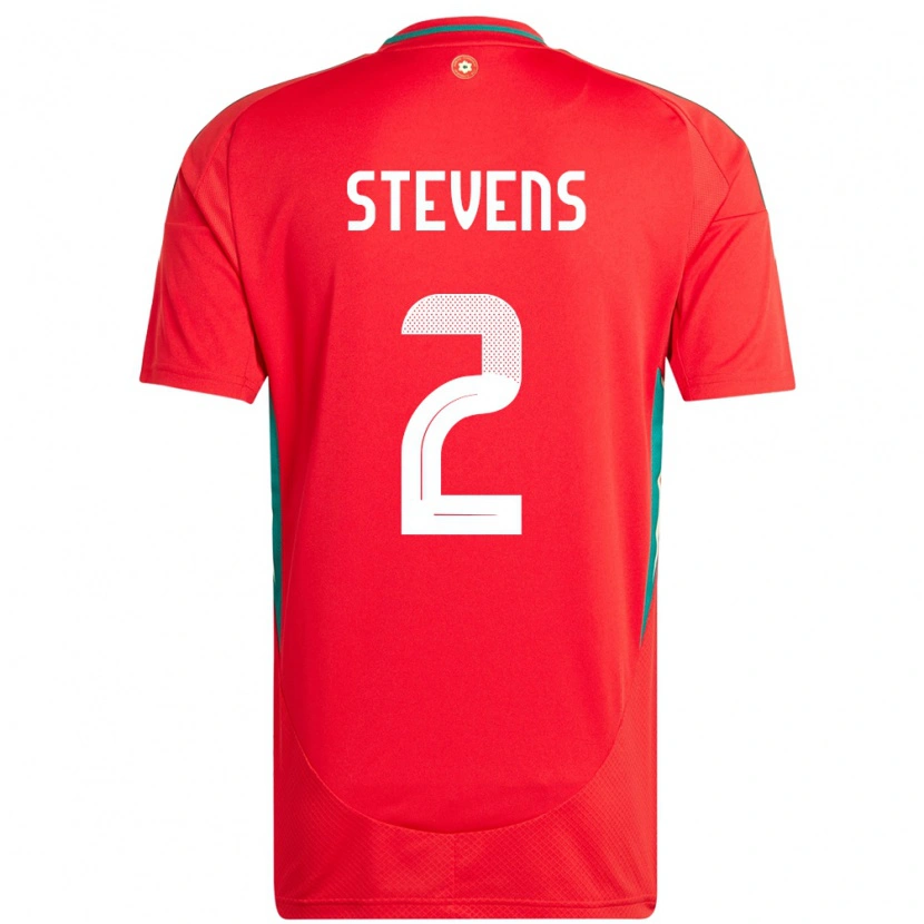 Danxen Børn Wales Fin Stevens #2 Rød Hjemmebane Spillertrøjer 24-26 Trøje T-Shirt