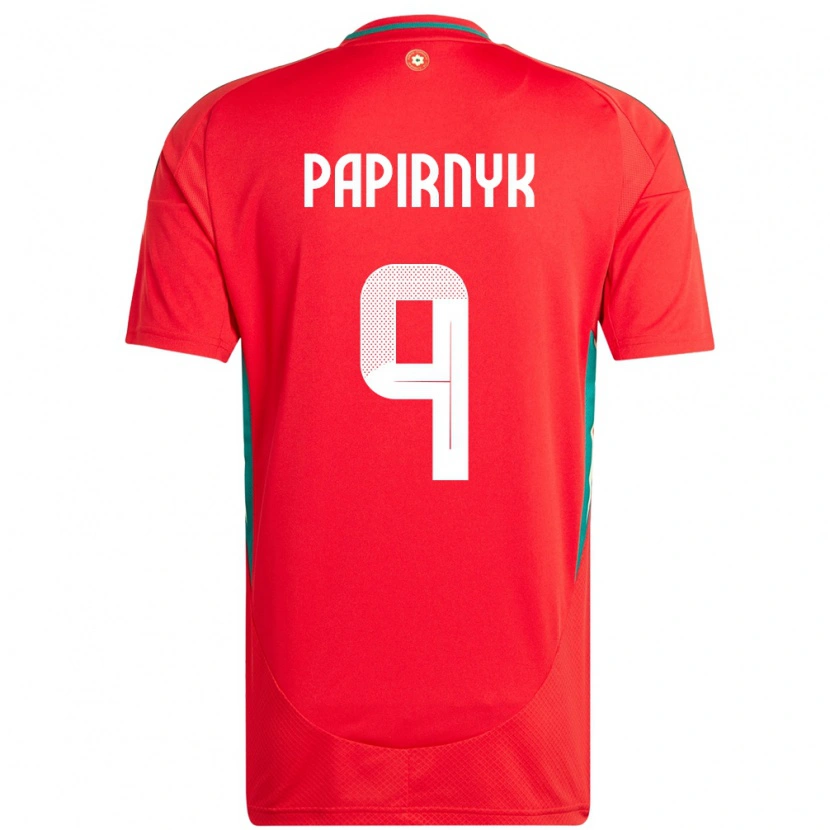 Danxen Børn Wales Leo Papirnyk #9 Rød Hjemmebane Spillertrøjer 24-26 Trøje T-Shirt