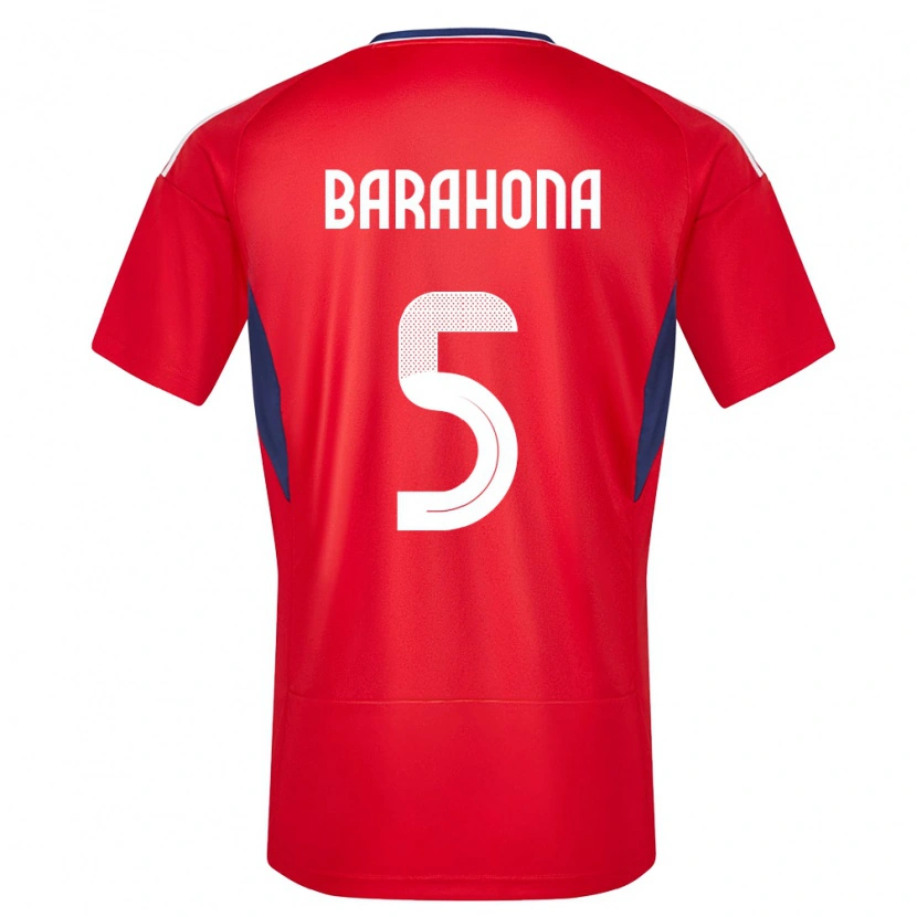 Danxen Børn Costa Rica Alberth Barahona #5 Rød Hjemmebane Spillertrøjer 24-26 Trøje T-Shirt