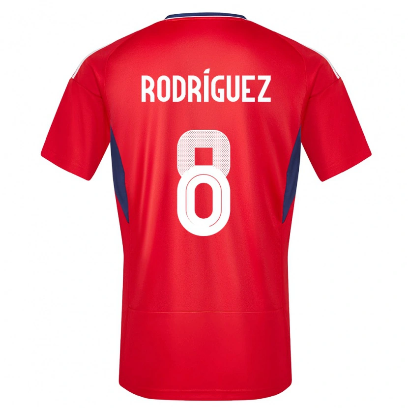 Danxen Børn Costa Rica Bryson Rodríguez #8 Rød Hjemmebane Spillertrøjer 24-26 Trøje T-Shirt