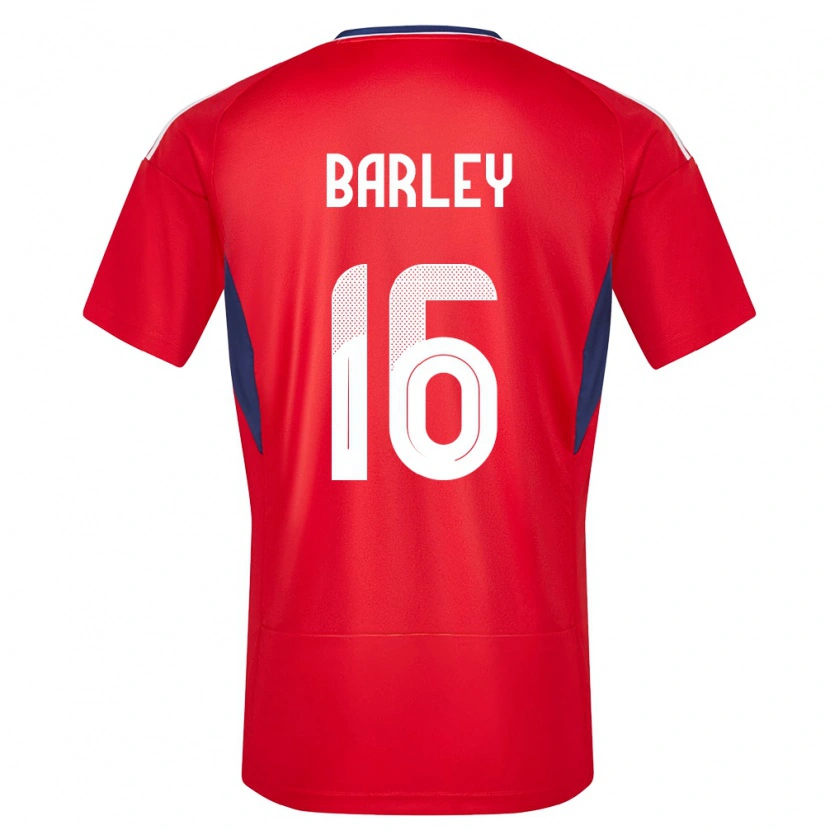 Danxen Børn Costa Rica Ethan Barley #16 Rød Hjemmebane Spillertrøjer 24-26 Trøje T-Shirt