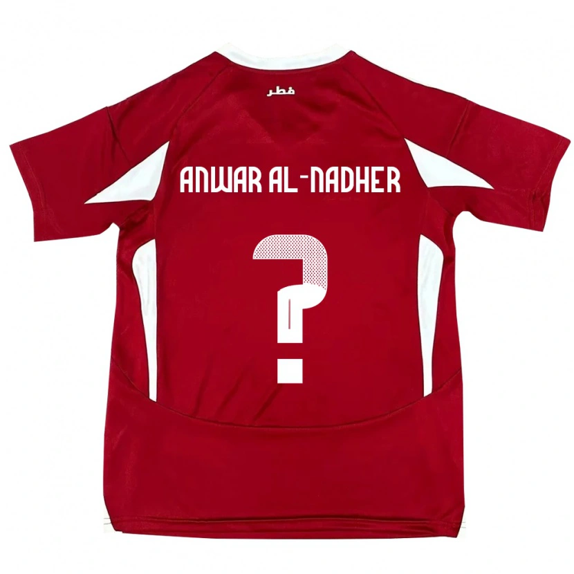 Danxen Børn Qatar Salman Anwar Al-Nadher #0 Rød Hjemmebane Spillertrøjer 24-26 Trøje T-Shirt