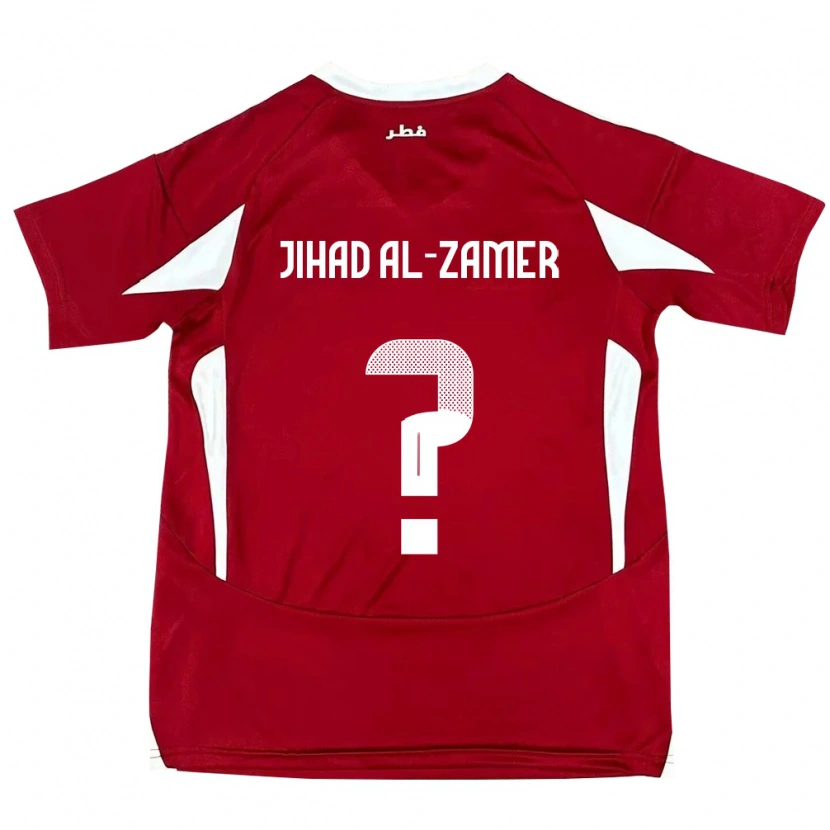 Danxen Børn Qatar Mohammed Jihad Al-Zamer #0 Rød Hjemmebane Spillertrøjer 24-26 Trøje T-Shirt
