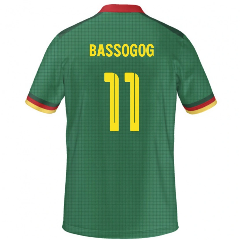 Danxen Børn Cameroun Christian Bassogog #11 Grøn Hjemmebane Spillertrøjer 24-26 Trøje T-Shirt