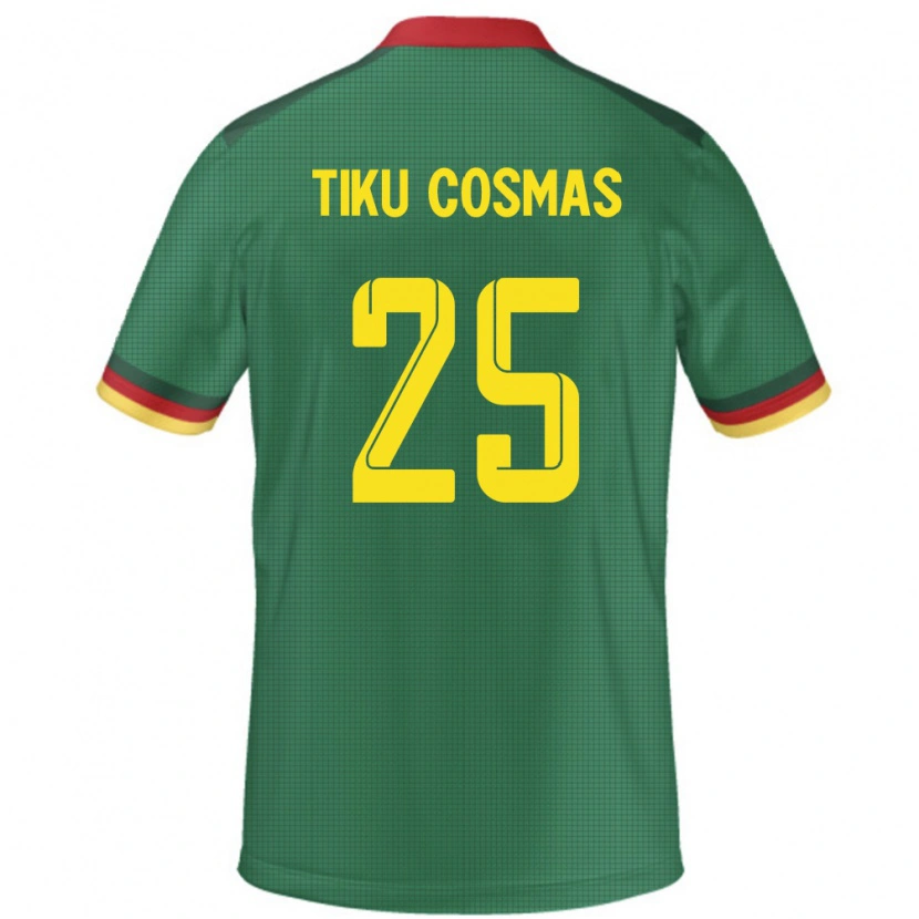 Danxen Børn Cameroun Ayuck Tiku Cosmas #25 Grøn Hjemmebane Spillertrøjer 24-26 Trøje T-Shirt