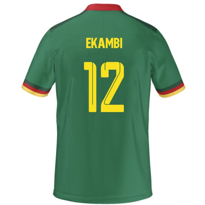 Danxen Børn Cameroun Karl Toko Ekambi #12 Grøn Hjemmebane Spillertrøjer 24-26 Trøje T-Shirt