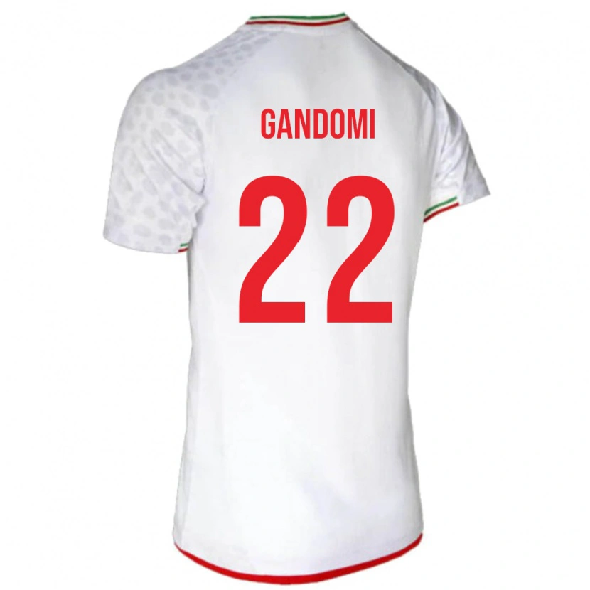 Danxen Børn Iran Mohammad Gandomi #22 Hvid Hjemmebane Spillertrøjer 24-26 Trøje T-Shirt