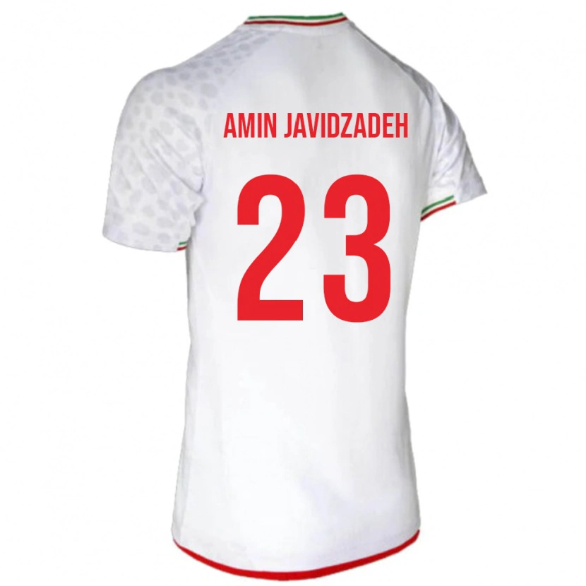 Danxen Børn Iran Mohammad Amin Javidzadeh #23 Hvid Hjemmebane Spillertrøjer 24-26 Trøje T-Shirt
