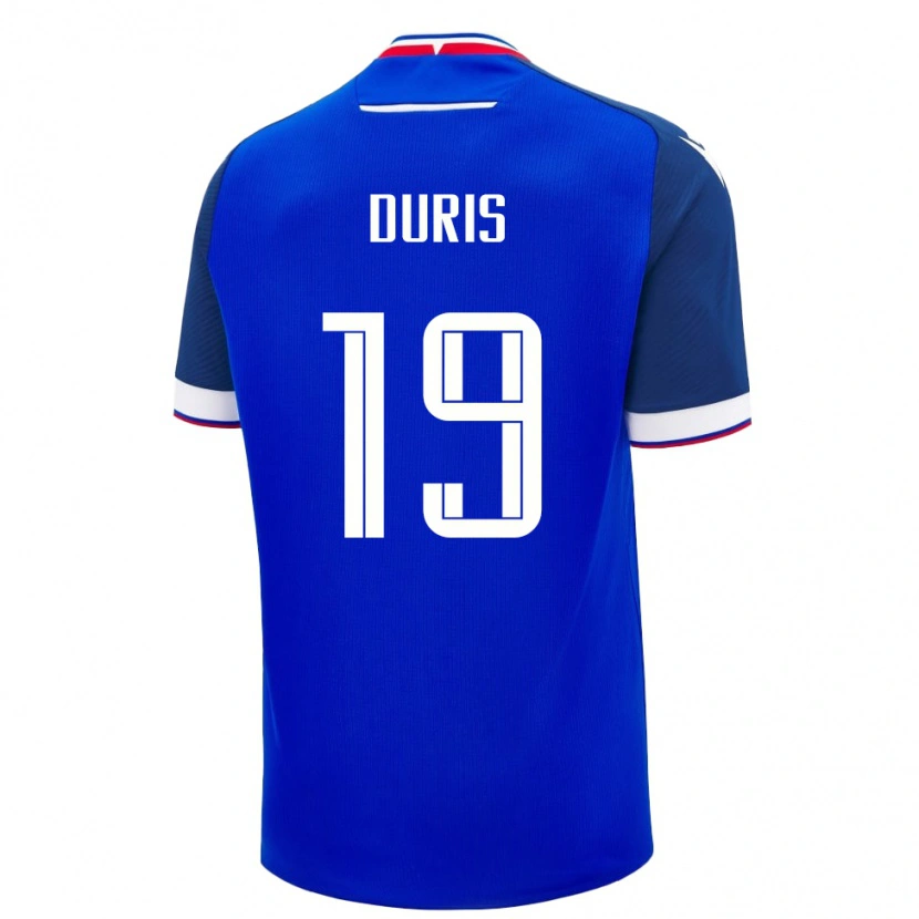 Danxen Børn Slovakiet Jakub Duris #19 Blå Hjemmebane Spillertrøjer 24-26 Trøje T-Shirt