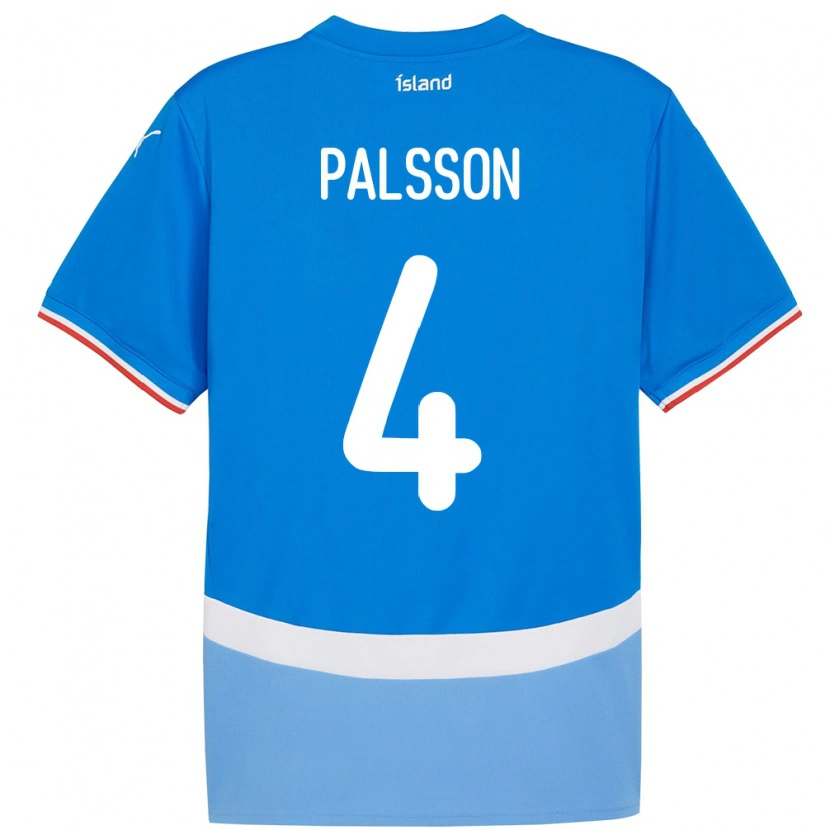 Danxen Børn Island Victor Pálsson #4 Blå Hjemmebane Spillertrøjer 24-26 Trøje T-Shirt