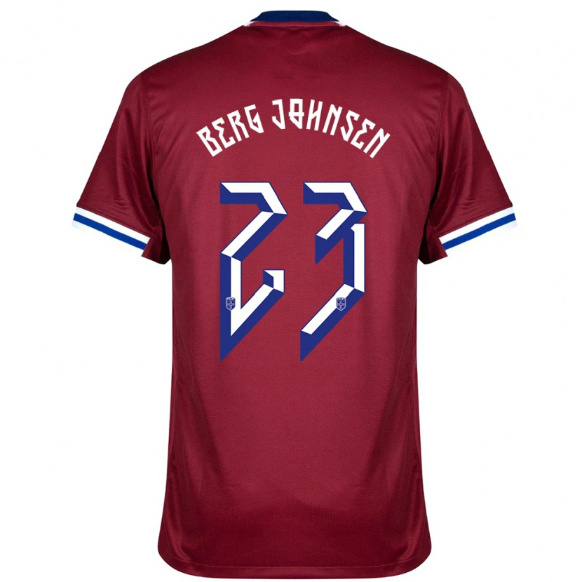 Danxen Børn Norge Lasse Berg Johnsen #23 Rød Blå Hvid Hjemmebane Spillertrøjer 24-26 Trøje T-Shirt